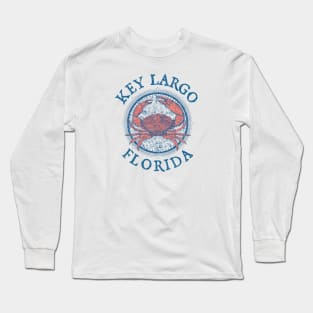 Key Largo, Florida, with Stone Crab on Windrose Long Sleeve T-Shirt